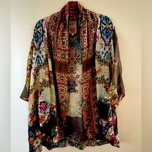 Johnny Was 100% silk kimono fits everyone